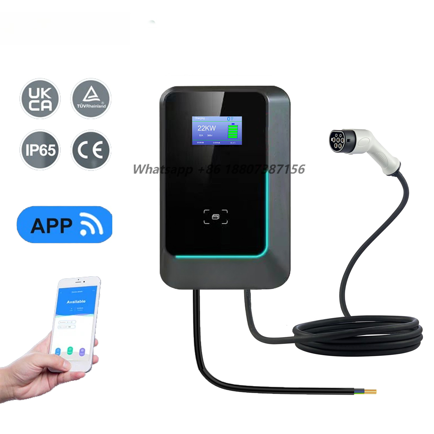 Bomern 7kW 11kW 22kW AC EV Wal – 22Kw Wallbox Type 2 Ocpp Rfid recenzja i cena