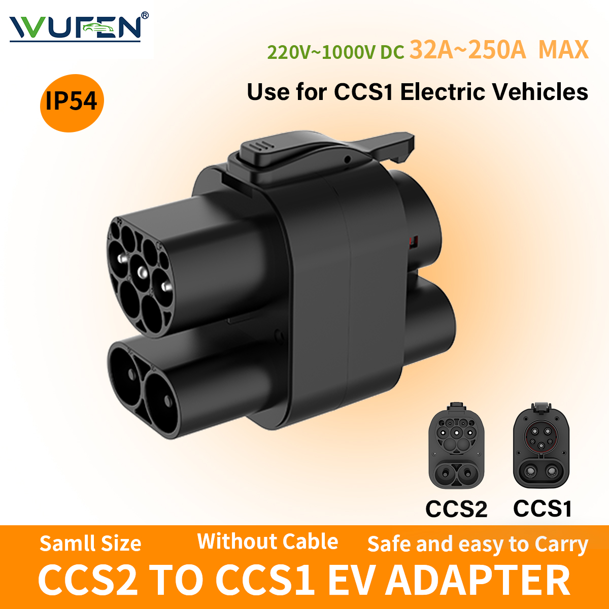 Adapter WUFEN CCS2 na CCS1 EV  – Ccs2 To Ccs1 Fast Charge Adapter 250Kw recenzja i cena